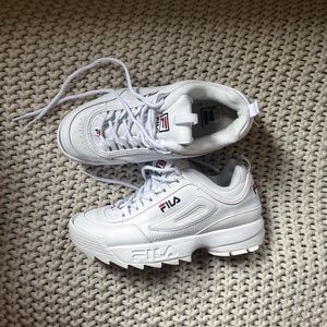 FILA Disruptor II Premium womens white chunky sneaker